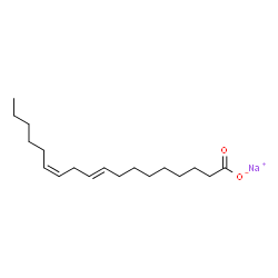 ChemSpider 2D Image | Sodium (9E,12Z)-9,12-octadecadienoate | C18H31NaO2