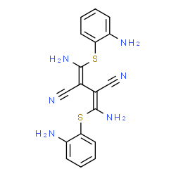 ChemSpider 2D Image | Succinonitrile, bis(amino(o-aminophenylthio)methylene)- | C18H16N6S2