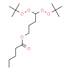 ChemSpider 2D Image | 4,4-Bis(tert-butylperoxy)butyl valerate | C17H34O6