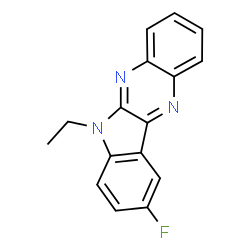 ChemSpider 2D Image | 6-Ethyl-9-fluoro-6H-indolo[2,3-b]quinoxaline | C16H12FN3