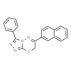 ChemSpider 2D Image | 6-(2-Naphthyl)-3-phenyl-7H-[1,2,4]triazolo[3,4-b][1,3,4]thiadiazine | C20H14N4S