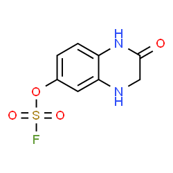 ChemSpider 2D Image | 2-Oxo-1,2,3,4-tetrahydro-6-quinoxalinyl sulfurofluoridate | C8H7FN2O4S