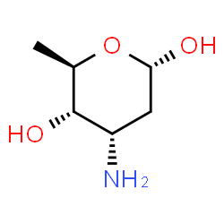 ChemSpider 2D Image | 3-Amino-2,3,6-trideoxy-alpha-D-ribo-hexopyranose | C6H13NO3