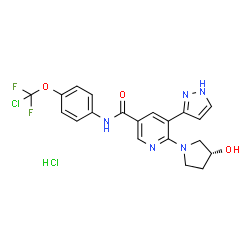 ChemSpider 2D Image | Asciminib Hydrochloride | C20H19Cl2F2N5O3