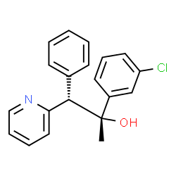 ChemSpider 2D Image | (1S,2R)-2-(3-Chlorophenyl)-1-phenyl-1-(2-pyridinyl)-2-propanol | C20H18ClNO