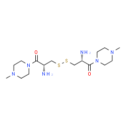 ChemSpider 2D Image | (2R,2'R)-3,3'-Disulfanediylbis[2-amino-1-(4-methyl-1-piperazinyl)-1-propanone] | C16H32N6O2S2