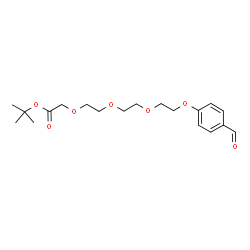 ChemSpider 2D Image | 2-Methyl-2-propanyl (2-{2-[2-(4-formylphenoxy)ethoxy]ethoxy}ethoxy)acetate | C19H28O7