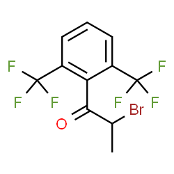 ChemSpider 2D Image | 1-[2,6-Bis(trifluoromethyl)phenyl]-2-bromo-1-propanone | C11H7BrF6O