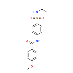 ChemSpider 2D Image | N-[4-(Isopropylsulfamoyl)phenyl]-4-methoxybenzamide | C17H20N2O4S