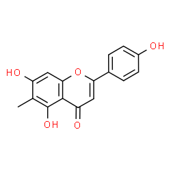 ChemSpider 2D Image | 5,7-Dihydroxy-2-(4-hydroxyphenyl)-6-methyl-4H-chromen-4-one | C16H12O5