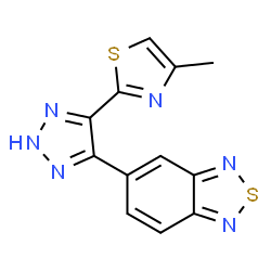 ChemSpider 2D Image | 5-[5-(4-Methyl-1,3-thiazol-2-yl)-2H-1,2,3-triazol-4-yl]-2,1,3-benzothiadiazole | C12H8N6S2