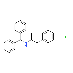 ChemSpider 2D Image | N-(Diphenylmethyl)-1-phenyl-2-propanamine hydrochloride (1:1) | C22H24ClN