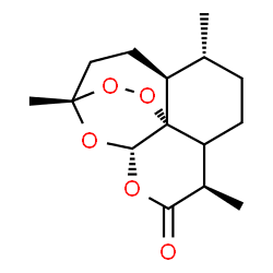 ChemSpider 2D Image | (1S,4S,5R,9R,12S,13R)-1,5,9-Trimethyl-11,14,15,16-tetraoxatetracyclo[10.3.1.0~4,13~.0~8,13~]hexadecan-10-one | C15H22O5