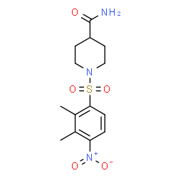 ChemSpider 2D Image | 1-[(2,3-Dimethyl-4-nitrophenyl)sulfonyl]-4-piperidinecarboxamide | C14H19N3O5S