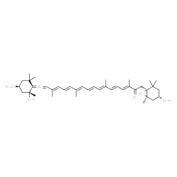 ChemSpider 2D Image | (3S,3'S,5R,6S,6'R,8'R)-3,3',5'-Trihydroxy-6',7'-didehydro-5,5',6,6',7,8-hexahydro-5,6-epoxy-beta,beta-caroten-8-one | C40H56O5