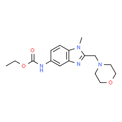 ChemSpider 2D Image | Ethyl [1-methyl-2-(4-morpholinylmethyl)-1H-benzimidazol-5-yl]carbamate | C16H22N4O3