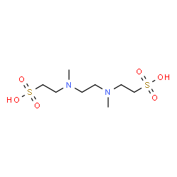 ChemSpider 2D Image | 2,2'-[1,2-Ethanediylbis(methylimino)]diethanesulfonic acid | C8H20N2O6S2