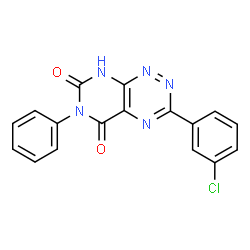 ChemSpider 2D Image | 3-(3-Chlorophenyl)-6-phenylpyrimido[5,4-e][1,2,4]triazine-5,7(6H,8H)-dione | C17H10ClN5O2