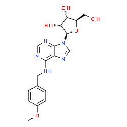 ChemSpider 2D Image | N-(4-Methoxybenzyl)adenosine | C18H21N5O5