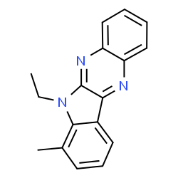 ChemSpider 2D Image | 6-Ethyl-7-methyl-6H-indolo[2,3-b]quinoxaline | C17H15N3