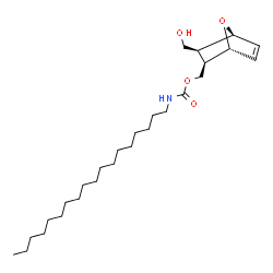 ChemSpider 2D Image | [(1R,2R,3S,4S)-3-(Hydroxymethyl)-7-oxabicyclo[2.2.1]hept-5-en-2-yl]methyl octadecylcarbamate | C27H49NO4