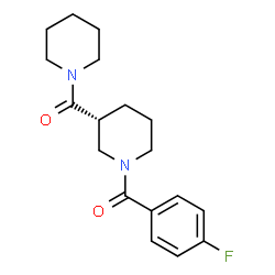 ChemSpider 2D Image | [(3R)-1-(4-Fluorobenzoyl)-3-piperidinyl](1-piperidinyl)methanone | C18H23FN2O2