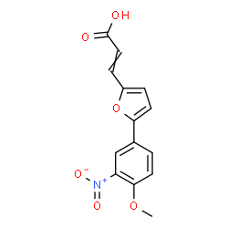ChemSpider 2D Image | 3-[5-(4-Methoxy-3-nitrophenyl)-2-furyl]acrylic acid | C14H11NO6