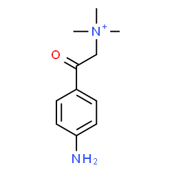 ChemSpider 2D Image | 2-(4-Aminophenyl)-N,N,N-trimethyl-2-oxoethanaminium | C11H17N2O