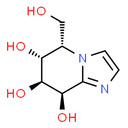 ChemSpider 2D Image | (5S,6R,7S,8R)-5-(Hydroxymethyl)-5,6,7,8-tetrahydroimidazo[1,2-a]pyridine-6,7,8-triol | C8H12N2O4