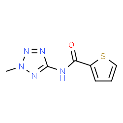 ChemSpider 2D Image | N-(2-Methyl-2H-tetrazol-5-yl)-2-thiophenecarboxamide | C7H7N5OS