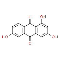 ChemSpider 2D Image | 1,3,6-Trihydroxy-9,10-anthraquinone | C14H8O5