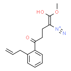 ChemSpider 2D Image | (1Z)-5-(2-Allylphenyl)-1-hydroxy-1-methoxy-5-oxo-1-pentene-2-diazonium | C15H17N2O3