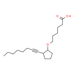 ChemSpider 2D Image | 6-{[2-(1-Octyn-1-yl)cyclopentyl]oxy}hexanoic acid | C19H32O3