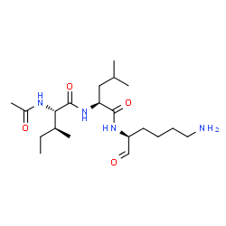 ChemSpider 2D Image | N-Acetyl-L-isoleucyl-N-[(2S)-6-amino-1-oxo-2-hexanyl]-L-leucinamide | C20H38N4O4