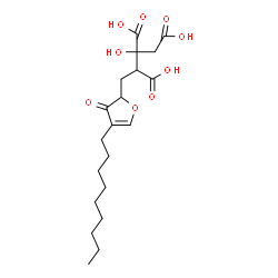 ChemSpider 2D Image | 3-C-Carboxy-2,4-dideoxy-2-[(4-nonyl-3-oxo-2,3-dihydro-2-furanyl)methyl]pentaric acid | C20H30O9