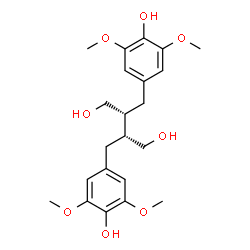 ChemSpider 2D Image | (2R,3R)-2,3-Bis(4-hydroxy-3,5-dimethoxybenzyl)-1,4-butanediol | C22H30O8