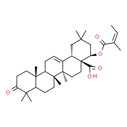 ChemSpider 2D Image | (5xi,9xi,22beta)-22-{[(2Z)-2-Methyl-2-butenoyl]oxy}-3-oxoolean-12-en-28-oic acid | C35H52O5