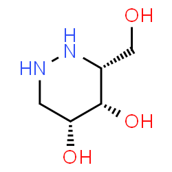 ChemSpider 2D Image | (3r,4s,5r)-3-(Hydroxymethyl)-1,2-Diazinane-4,5-Diol | C5H12N2O3