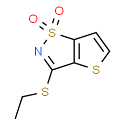 ChemSpider 2D Image | 3-(Ethylsulfanyl)thieno[2,3-d][1,2]thiazole 1,1-dioxide | C7H7NO2S3