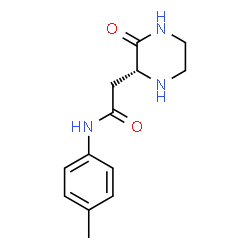 ChemSpider 2D Image | N-(4-Methylphenyl)-2-[(2R)-3-oxo-2-piperazinyl]acetamide | C13H17N3O2