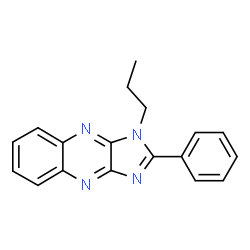 ChemSpider 2D Image | 2-Phenyl-1-propyl-1H-imidazo[4,5-b]quinoxaline | C18H16N4