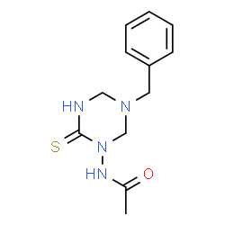 ChemSpider 2D Image | N-(5-Benzyl-2-thioxo-1,3,5-triazinan-1-yl)acetamide | C12H16N4OS