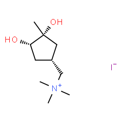ChemSpider 2D Image | [(1R,3R,4S)-3,4-Dihydroxy-3-methylcyclopentyl]-N,N,N-trimethylmethanaminium iodide | C10H22INO2