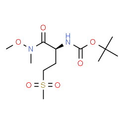 ChemSpider 2D Image | 2-Methyl-2-propanyl [(2S)-1-[methoxy(methyl)amino]-4-(methylsulfonyl)-1-oxo-2-butanyl]carbamate | C12H24N2O6S