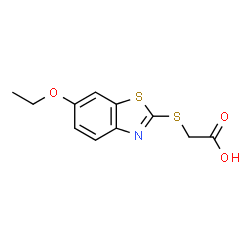 ChemSpider 2D Image | [(6-Ethoxy-1,3-benzothiazol-2-yl)sulfanyl]acetic acid | C11H11NO3S2