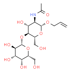 ChemSpider 2D Image | Allyl 2-acetamido-2-deoxy-4-O-beta-D-galactopyranosyl-beta-D-glucopyranoside | C17H29NO11