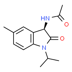 ChemSpider 2D Image | N-[(3R)-1-isopropyl-5-methyl-2-oxo-indolin-3-yl]acetamide | C14H18N2O2