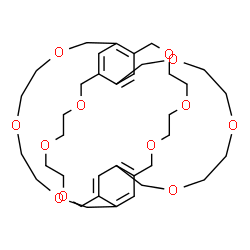 ChemSpider 2D Image | 5,8,11,17,20,23,29,32,35,41,44,47-Dodecaoxapentacyclo[25.21.0.0~3,25~.0~13,39~.0~15,37~]octatetraconta-1(27),2,13(39),14,25,37-hexaene | C36H52O12
