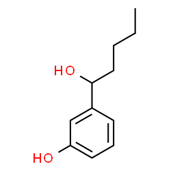 ChemSpider 2D Image | 3-(1-Hydroxypentyl)phenol | C11H16O2