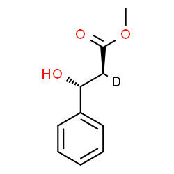 ChemSpider 2D Image | Methyl (2S,3R)-3-hydroxy-3-phenyl(2-~2~H_1_)propanoate | C10H11DO3
